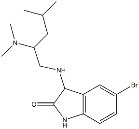 5-bromo-3-{[2-(dimethylamino)-4-methylpentyl]amino}-2,3-dihydro-1H-indol-2-one 结构式