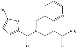 5-bromo-N-(2-carbamothioylethyl)-N-(pyridin-3-ylmethyl)furan-2-carboxamide 结构式