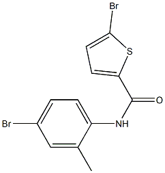 5-bromo-N-(4-bromo-2-methylphenyl)thiophene-2-carboxamide 结构式