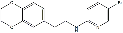 5-bromo-N-[2-(2,3-dihydro-1,4-benzodioxin-6-yl)ethyl]pyridin-2-amine 结构式