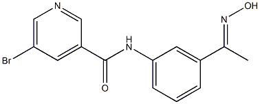 5-bromo-N-{3-[1-(hydroxyimino)ethyl]phenyl}pyridine-3-carboxamide 结构式