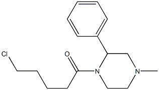 5-chloro-1-(4-methyl-2-phenylpiperazin-1-yl)pentan-1-one 结构式