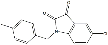 5-chloro-1-[(4-methylphenyl)methyl]-2,3-dihydro-1H-indole-2,3-dione 结构式
