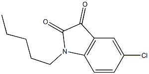 5-chloro-1-pentyl-2,3-dihydro-1H-indole-2,3-dione 结构式