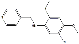 5-chloro-2,4-dimethoxy-N-(pyridin-4-ylmethyl)aniline 结构式