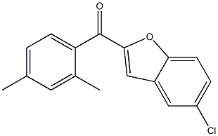 5-chloro-2-[(2,4-dimethylphenyl)carbonyl]-1-benzofuran 结构式