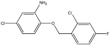 5-chloro-2-[(2-chloro-4-fluorophenyl)methoxy]aniline 结构式