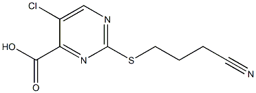 5-chloro-2-[(3-cyanopropyl)thio]pyrimidine-4-carboxylic acid 结构式