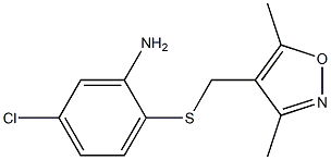 5-chloro-2-{[(3,5-dimethyl-1,2-oxazol-4-yl)methyl]sulfanyl}aniline 结构式