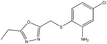 5-chloro-2-{[(5-ethyl-1,3,4-oxadiazol-2-yl)methyl]sulfanyl}aniline 结构式