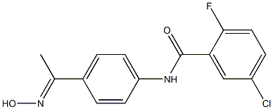 5-chloro-2-fluoro-N-{4-[1-(hydroxyimino)ethyl]phenyl}benzamide 结构式