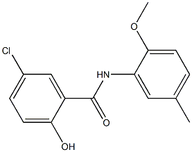 5-chloro-2-hydroxy-N-(2-methoxy-5-methylphenyl)benzamide 结构式