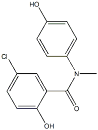 5-chloro-2-hydroxy-N-(4-hydroxyphenyl)-N-methylbenzamide 结构式