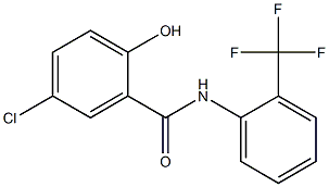 5-chloro-2-hydroxy-N-[2-(trifluoromethyl)phenyl]benzamide 结构式