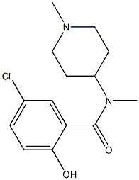 5-chloro-2-hydroxy-N-methyl-N-(1-methylpiperidin-4-yl)benzamide 结构式