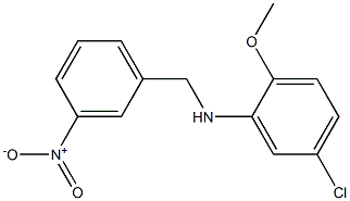 5-chloro-2-methoxy-N-[(3-nitrophenyl)methyl]aniline 结构式