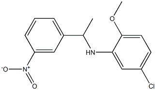 5-chloro-2-methoxy-N-[1-(3-nitrophenyl)ethyl]aniline 结构式