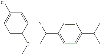 5-chloro-2-methoxy-N-{1-[4-(propan-2-yl)phenyl]ethyl}aniline 结构式