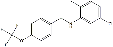 5-chloro-2-methyl-N-{[4-(trifluoromethoxy)phenyl]methyl}aniline 结构式