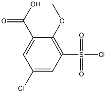 5-chloro-3-(chlorosulfonyl)-2-methoxybenzoic acid 结构式