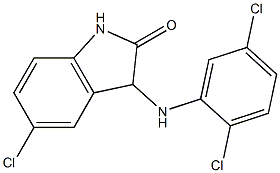 5-chloro-3-[(2,5-dichlorophenyl)amino]-2,3-dihydro-1H-indol-2-one 结构式