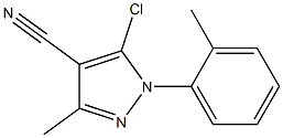 5-chloro-3-methyl-1-(2-methylphenyl)-1H-pyrazole-4-carbonitrile 结构式