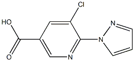 5-chloro-6-(1H-pyrazol-1-yl)nicotinic acid 结构式