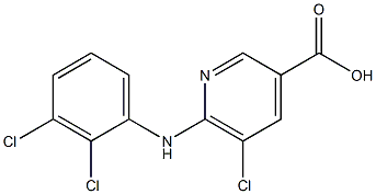 5-chloro-6-[(2,3-dichlorophenyl)amino]pyridine-3-carboxylic acid 结构式