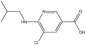 5-chloro-6-[(2-methylpropyl)amino]pyridine-3-carboxylic acid 结构式