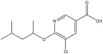 5-chloro-6-[(4-methylpentan-2-yl)oxy]pyridine-3-carboxylic acid 结构式
