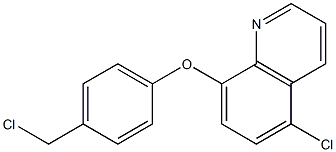5-chloro-8-[4-(chloromethyl)phenoxy]quinoline 结构式