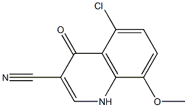 5-chloro-8-methoxy-4-oxo-1,4-dihydroquinoline-3-carbonitrile 结构式