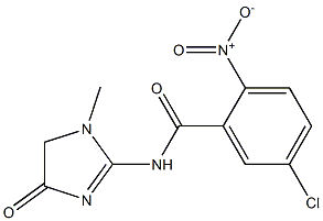 5-chloro-N-(1-methyl-4-oxo-4,5-dihydro-1H-imidazol-2-yl)-2-nitrobenzamide 结构式