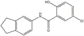 5-chloro-N-(2,3-dihydro-1H-inden-5-yl)-2-hydroxybenzamide 结构式