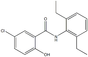 5-chloro-N-(2,6-diethylphenyl)-2-hydroxybenzamide 结构式