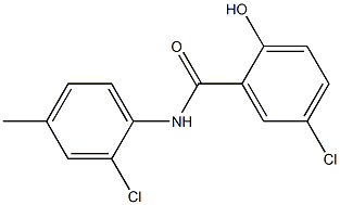 5-chloro-N-(2-chloro-4-methylphenyl)-2-hydroxybenzamide 结构式