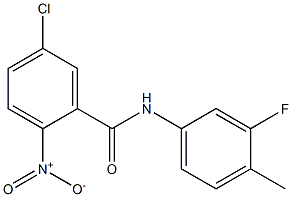 5-chloro-N-(3-fluoro-4-methylphenyl)-2-nitrobenzamide 结构式