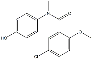 5-chloro-N-(4-hydroxyphenyl)-2-methoxy-N-methylbenzamide 结构式