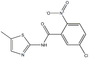 5-chloro-N-(5-methyl-1,3-thiazol-2-yl)-2-nitrobenzamide 结构式