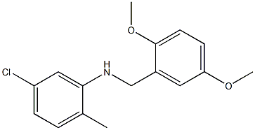 5-chloro-N-[(2,5-dimethoxyphenyl)methyl]-2-methylaniline 结构式