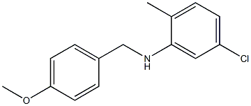 5-chloro-N-[(4-methoxyphenyl)methyl]-2-methylaniline 结构式