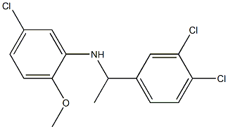 5-chloro-N-[1-(3,4-dichlorophenyl)ethyl]-2-methoxyaniline 结构式