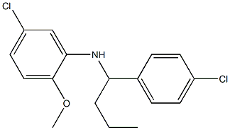 5-chloro-N-[1-(4-chlorophenyl)butyl]-2-methoxyaniline 结构式