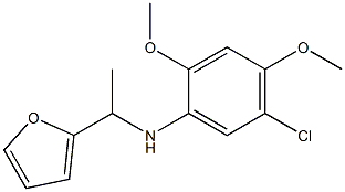 5-chloro-N-[1-(furan-2-yl)ethyl]-2,4-dimethoxyaniline 结构式