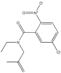 5-chloro-N-ethyl-N-(2-methylprop-2-enyl)-2-nitrobenzamide 结构式