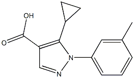 5-cyclopropyl-1-(3-methylphenyl)-1H-pyrazole-4-carboxylic acid 结构式