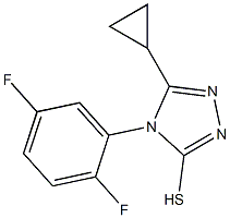 5-cyclopropyl-4-(2,5-difluorophenyl)-4H-1,2,4-triazole-3-thiol 结构式