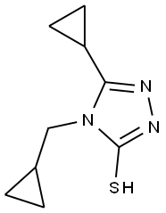 5-cyclopropyl-4-(cyclopropylmethyl)-4H-1,2,4-triazole-3-thiol 结构式