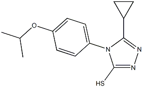 5-cyclopropyl-4-[4-(propan-2-yloxy)phenyl]-4H-1,2,4-triazole-3-thiol 结构式