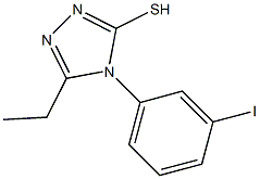 5-ethyl-4-(3-iodophenyl)-4H-1,2,4-triazole-3-thiol 结构式